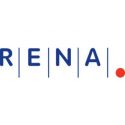 blue RENA logo with red dot