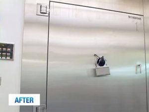 Image of a clean freezer surface after cleaning